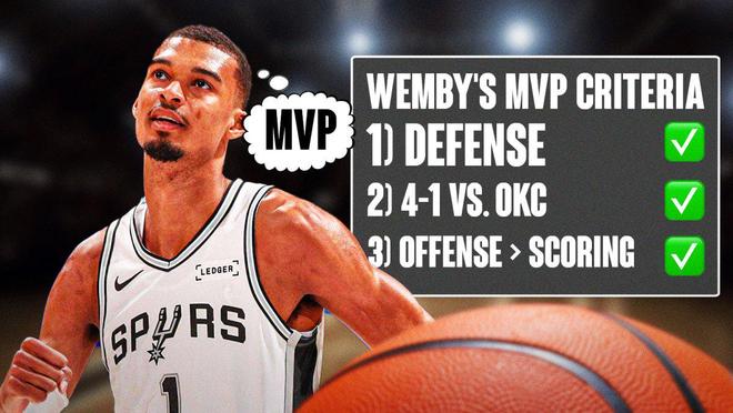 文班亚马提出三大MVP评判标准 力压亚历山大争夺